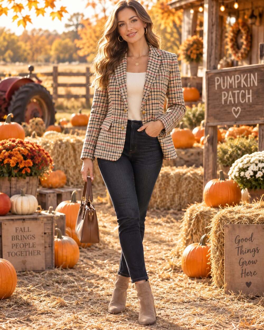 J. Crew Size 4 Blazer Wool Blend Checked Single Breasted